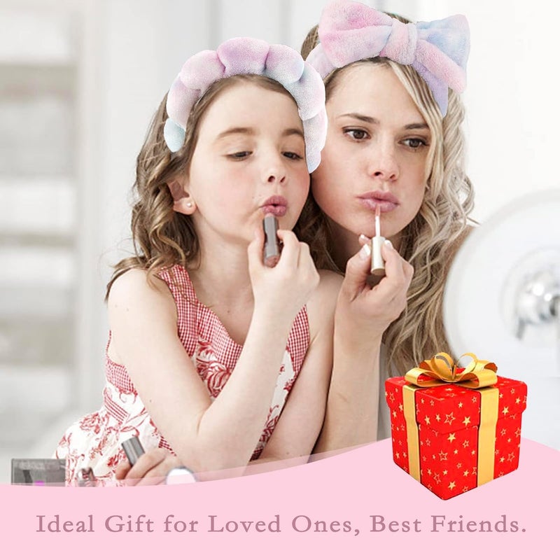 Canitor Spa Headbands Wrist Band Set with Hair Clip Skincare Headbands for Washing Face Non Slip Puffy Makeup Headband Wrist Towel Preppy Cute Teen Girl Birthday Gifts Trendy Stuff - Image 3